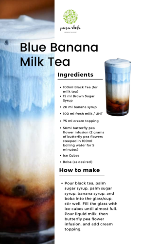 Blue Banana Milk Tea