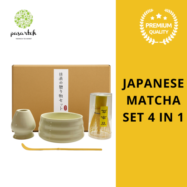 Japanese Matcha Tea Set 4 in 1 | Premium Matcha Set | Starter Kit Matcha 4 in 1 | Gift Set Matcha